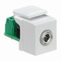 Leviton COAXIAL CONNECTORS JACK 3.5MM STEREO SCREW TERMINAL WHITE 40839-SWS